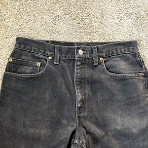 Vintage 80s Levis 505 Black Jeans 33x32