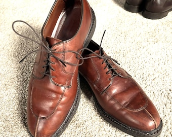 Vintage 90s Florsheim Royal Imperial 96624 Black Longwing Shoes 9D