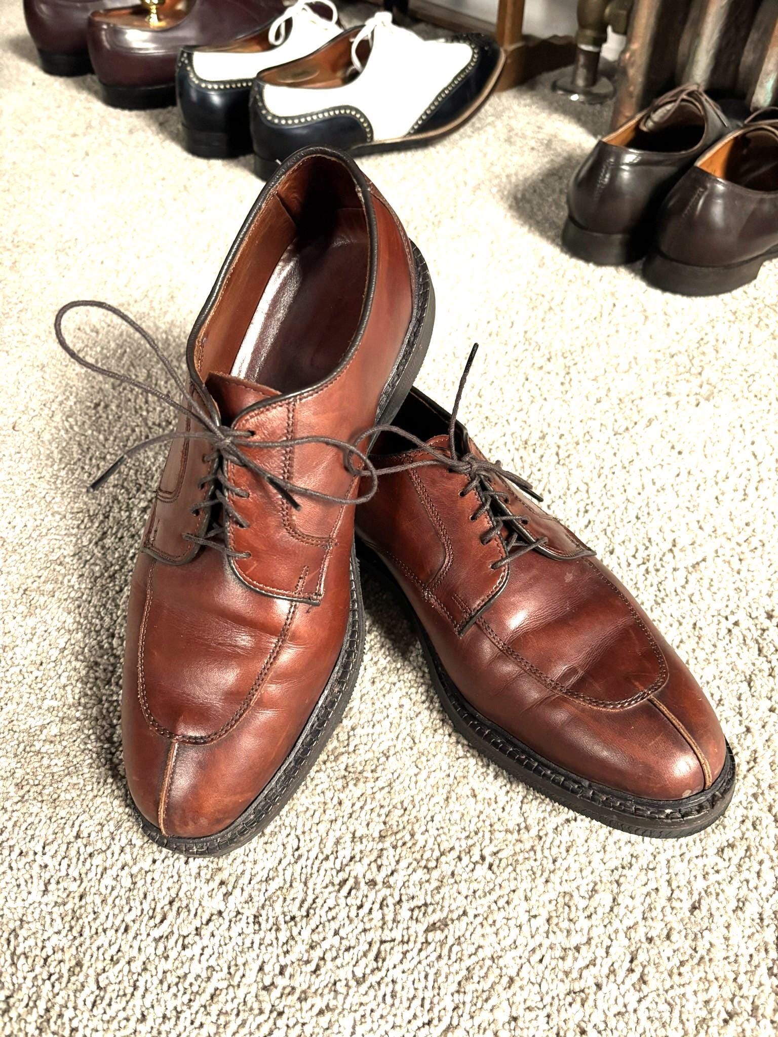 Vintage Allen Edmonds Ashton Orthotic Brown Split Toe Shoes 10D - Etsy