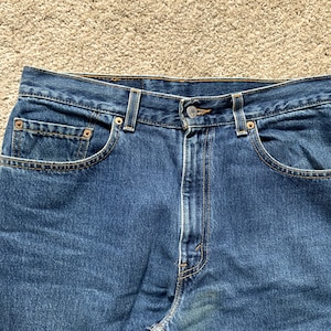 Vintage 80s Levis 505 Regular Fit Straight Leg Jeans 33x34