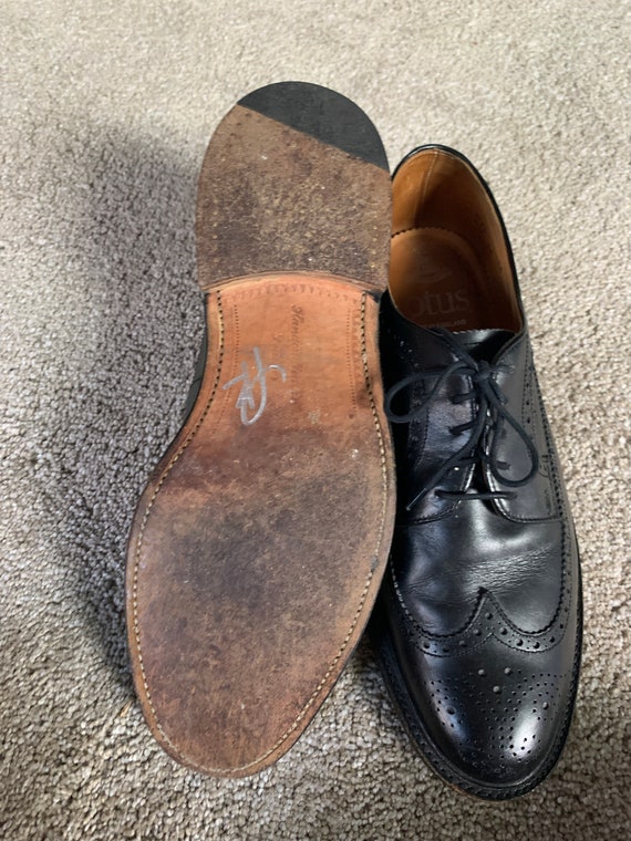 Vintage Lotus Black Longwing Shoes 10.5UK - Etsy