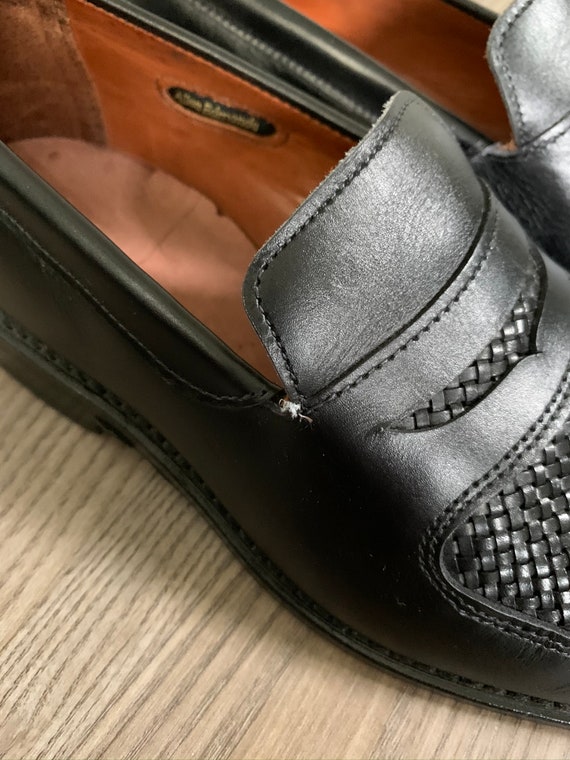 Newer Vintage Allen Edmonds Black Woven Loafers 6… - image 3