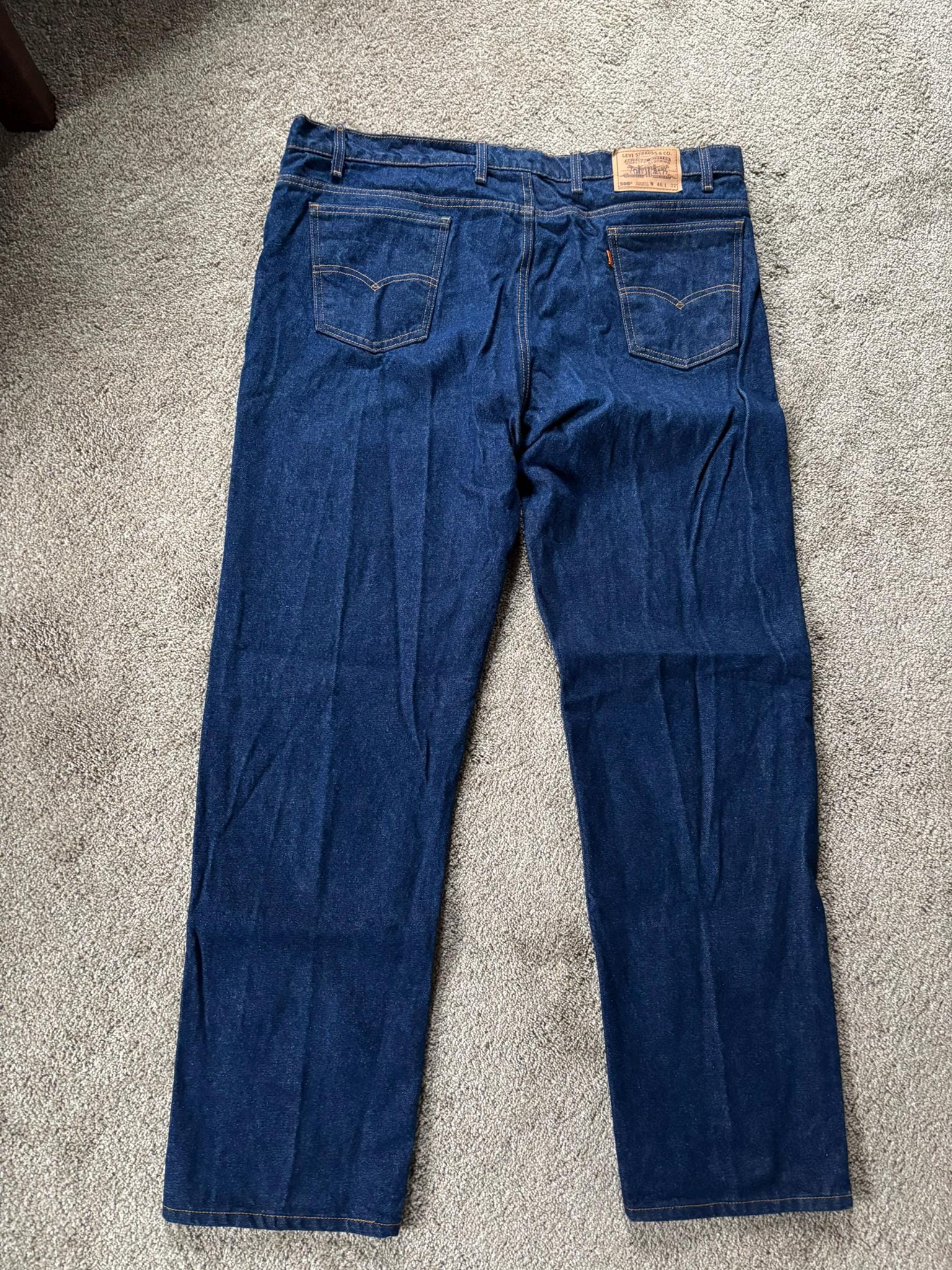 Vintage 80s Levis 505 Jeans 46x32 - Etsy