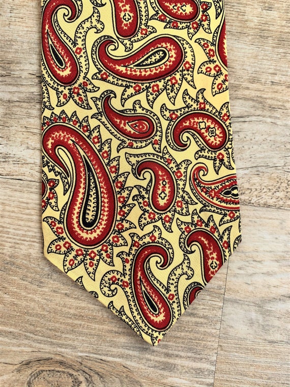 Deadstock Vintage Polo Ralph Lauren Yellow Red Paisley Tie - Etsy