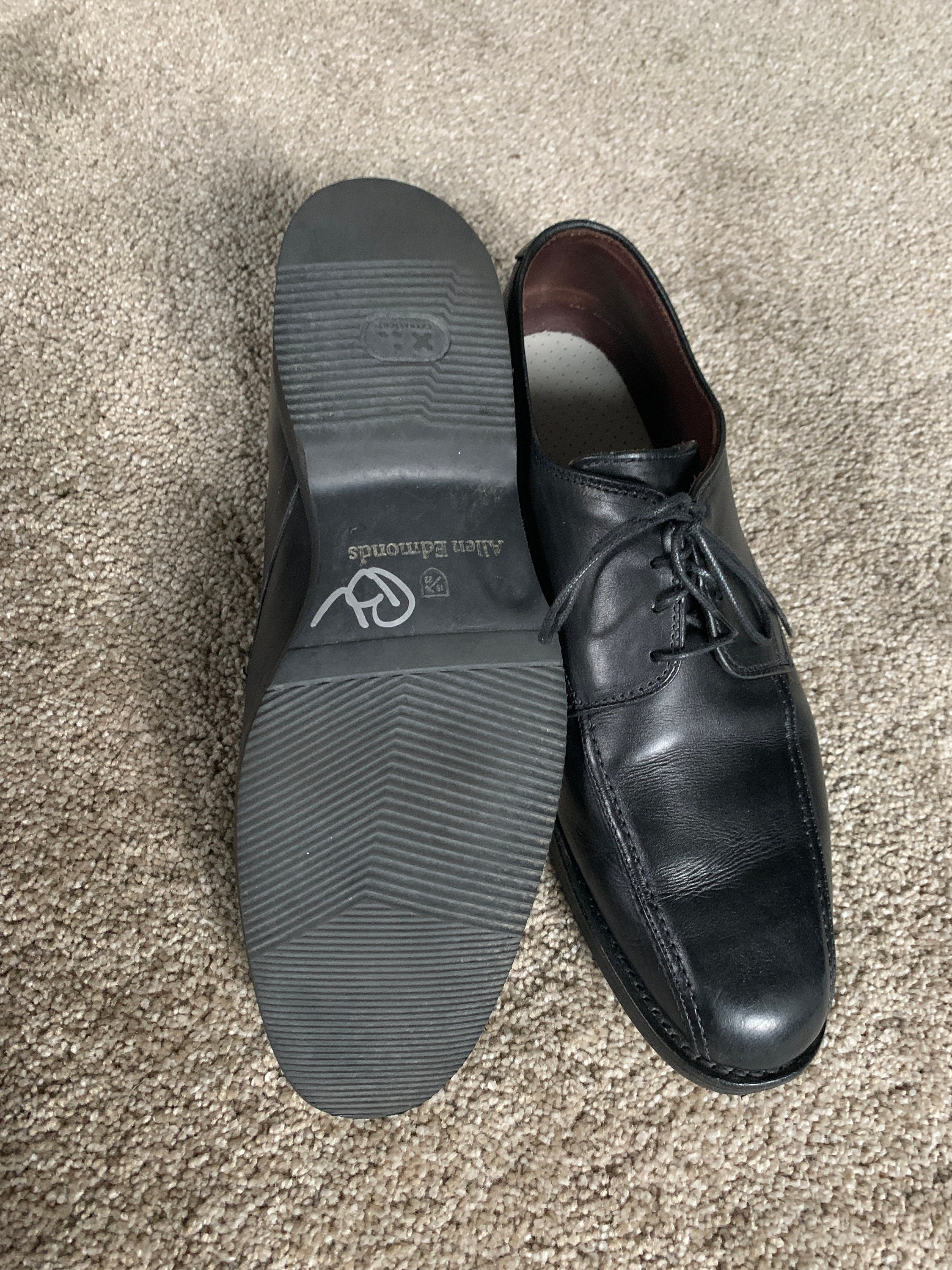 Vintage Allen Edmonds Black Bicycle Toe Shoes 11D - Etsy