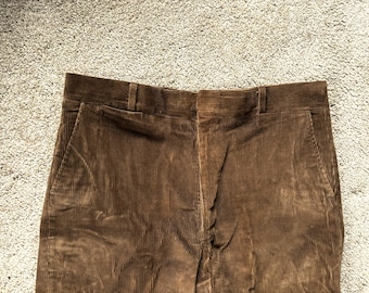 Vintage 70s Brooks Brothers Brown Corduroy Pants 36x29