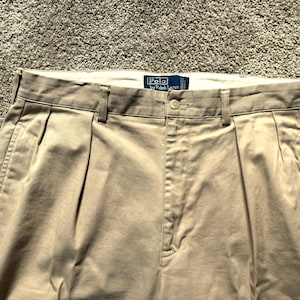 Vintage Polo Ralph Lauren Khaki Chino Pants Andrew Pant 34x30