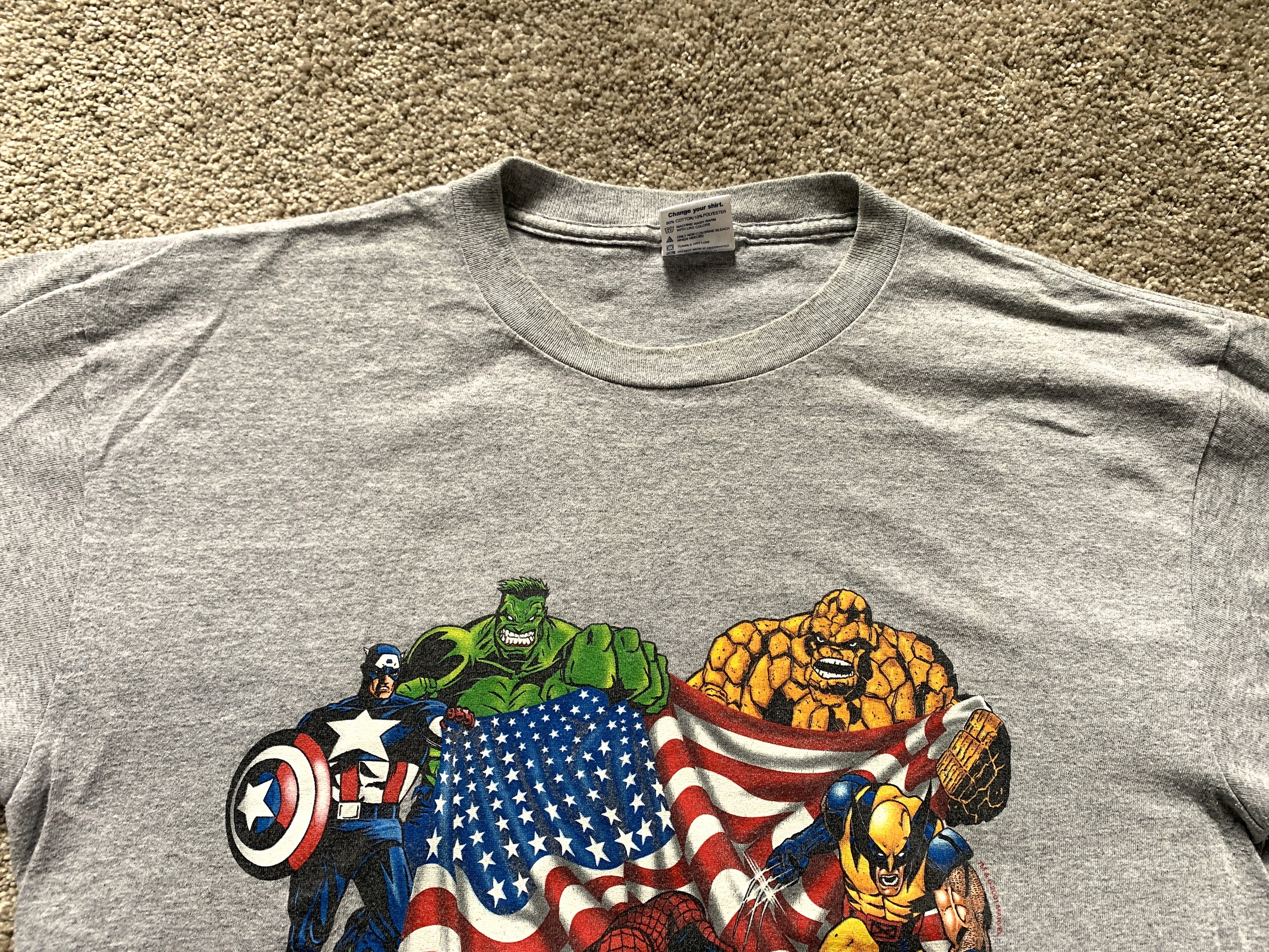 Vintage Early 2000s Delta Marvel Superheroes T Shirt Large - Etsy