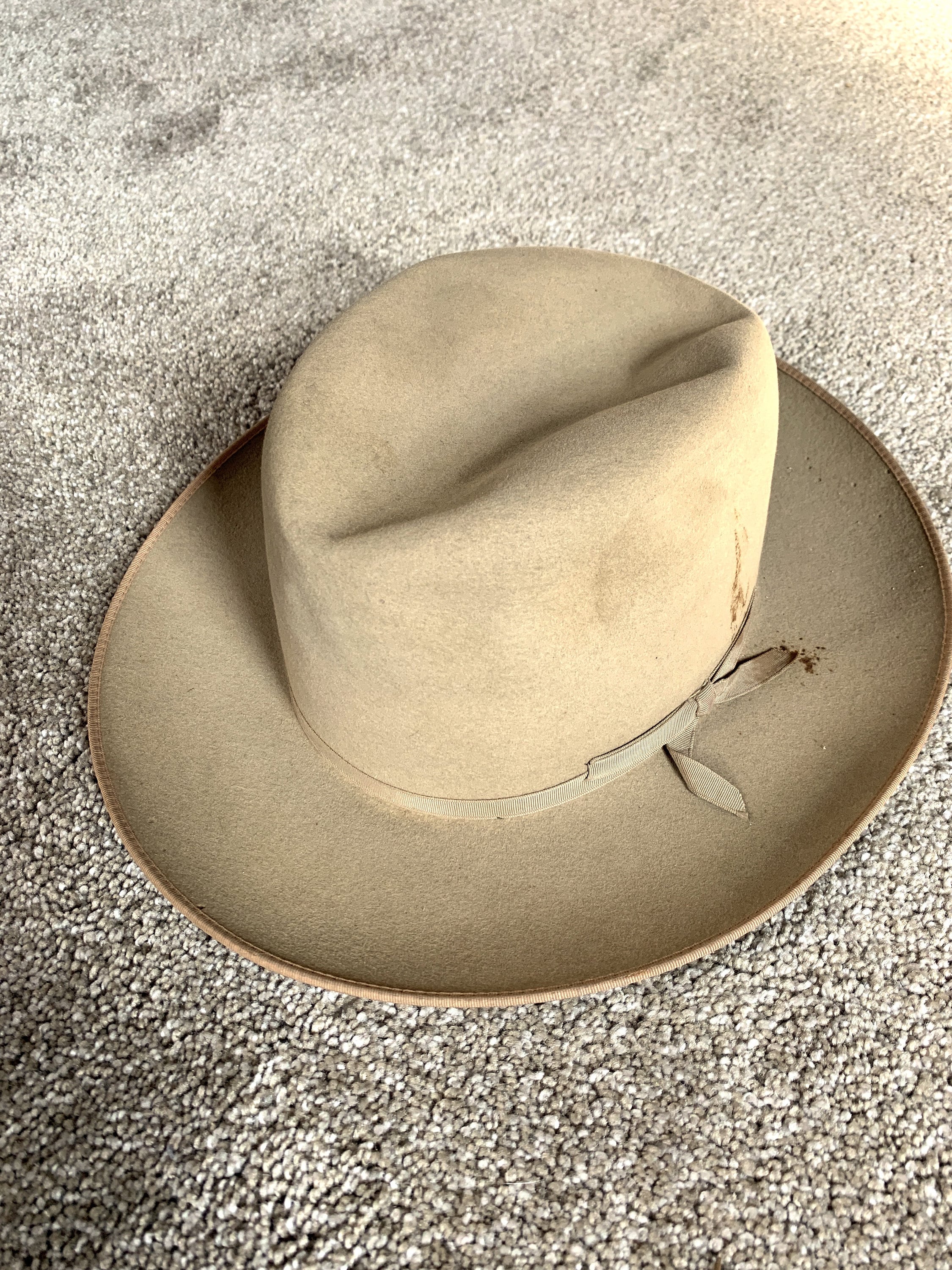 Vintage 50s Dobbs Fifteen Open Road Style Thin Ribbon Fedora 7