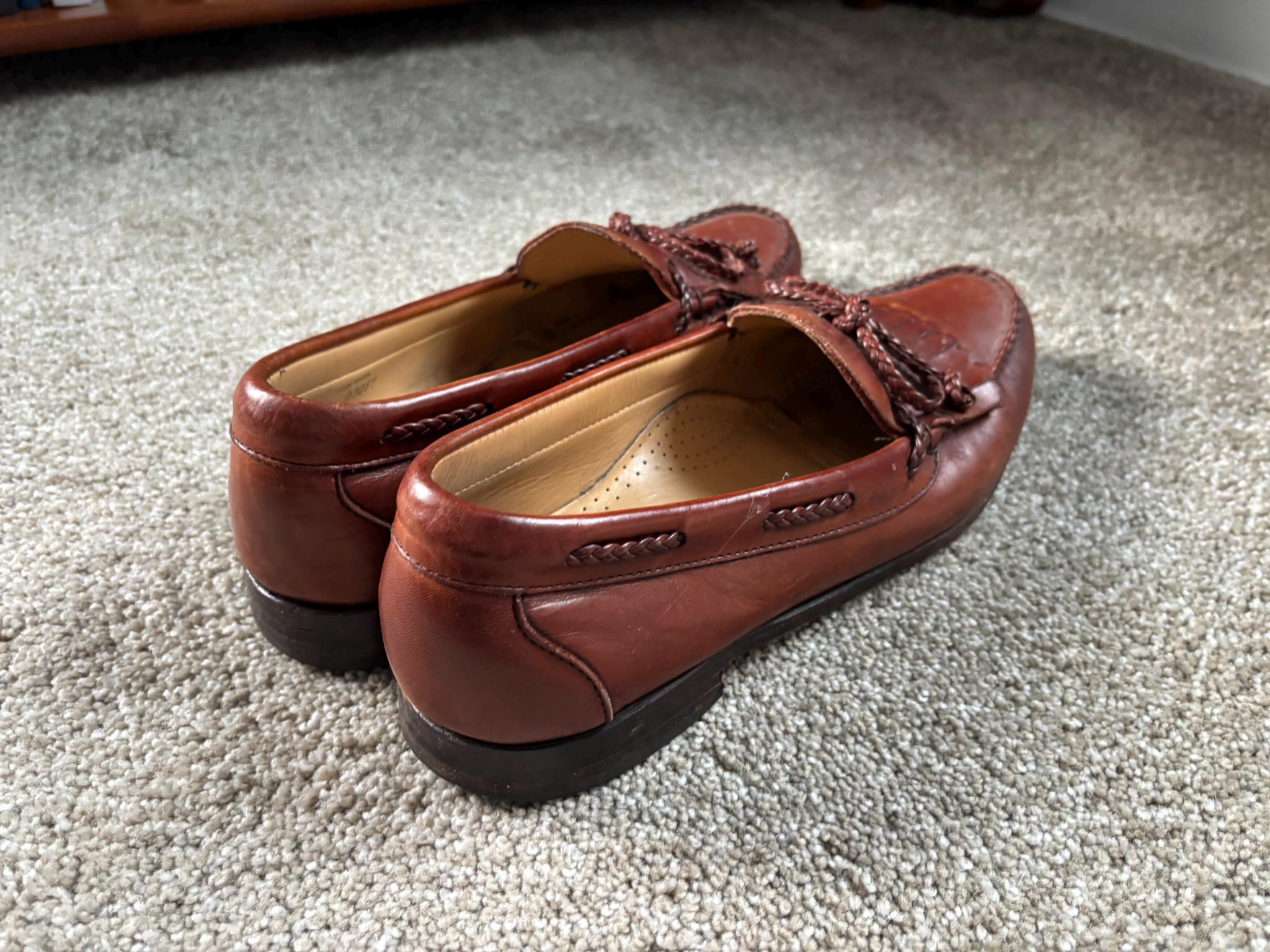 Vintage Allen Edmonds Woodstock Tan Kiltie Tassel Loafers 11B - Etsy