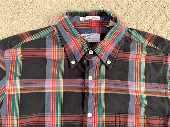 Vintage 80s Gant India Madras Shirt Small