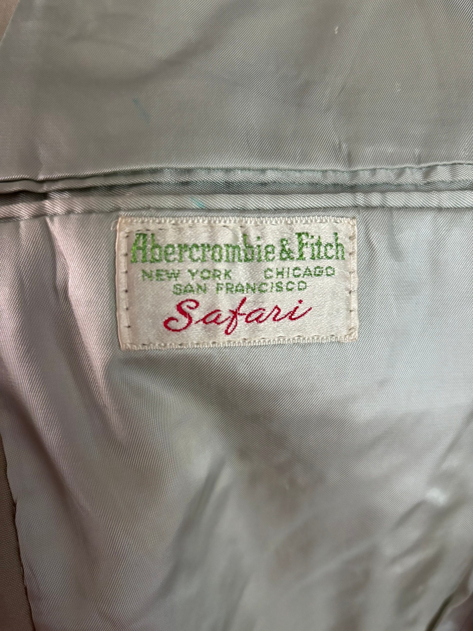 Vintage 70s Abercrombie & Fitch Khaki Safari Sack Jacket Vintage 70s Abercrombie & Fitch Khaki Safari Sack Jacket