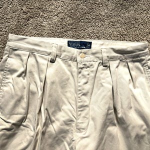 Vintage Polo Ralph Lauren Khaki Chino Pants Andrew Pant 33x30
