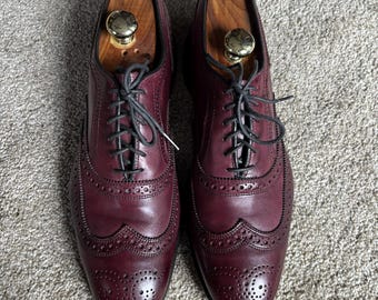 Vintage Allen Edmonds Jefferson 2.0 Merlot Wingtips  display picture 1
