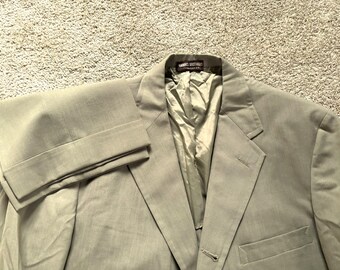 【BROOKS BROTHERS】1980's OLIVE KHAKI スーツ Vintage BROOKS BROTHERS Olive Green Poplin Wash N' Wear Sack Suit