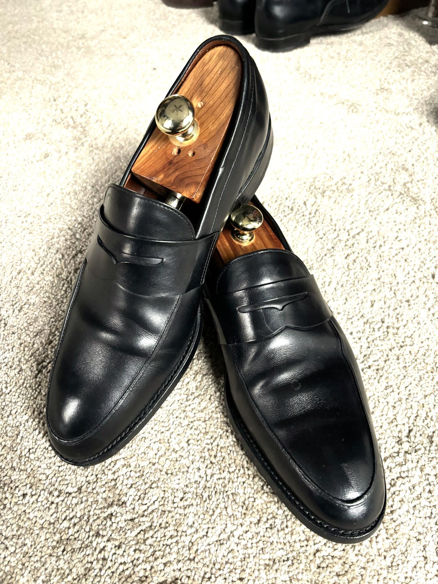 Vintage Allen Edmonds Presidio Black Penny Loafers 12D - Etsy