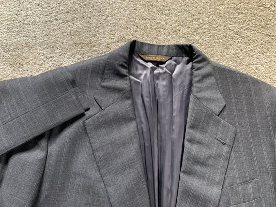 Paul Stuart, Newer Vintage Paul Stuart Stuart's Choice Gray Pinstripe Suit 41R 36x29