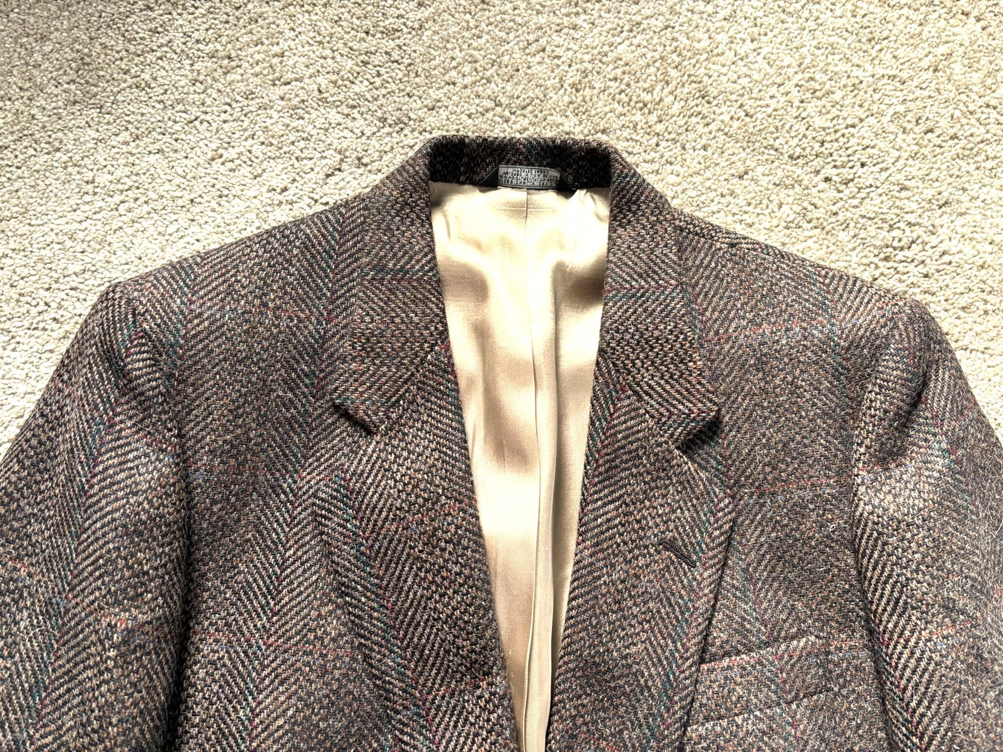 80s Herringbone Coat - Etsy