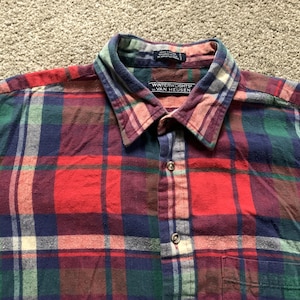 Vintage 80s Winterweights by Van Heusen Cotton Flannel Shirt XL