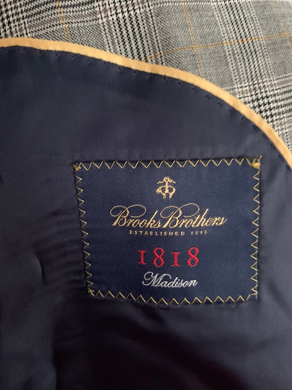 Newer Vintage Brooks Brothers 1818 Madison Gray Yellow Glen - Etsy