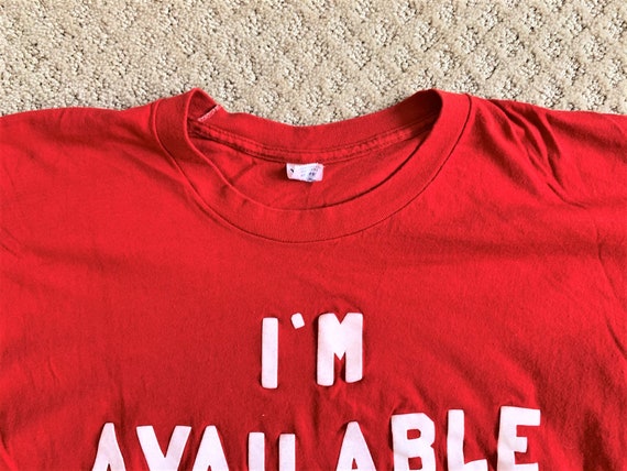 Vintage 60s Balfour I'm Available T Shirt XL