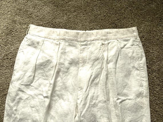 Vintage 80s Brooks Brothers White Linen Pants 36x31 - Etsy