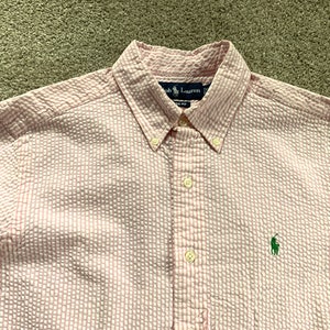 Hutspah 1970's Plaid Cotton Seersucker Shirt 