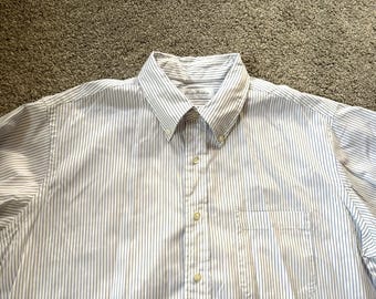 Vintage Brooks Brothers USA Made White Oxford Cloth Shirt OCBD 15