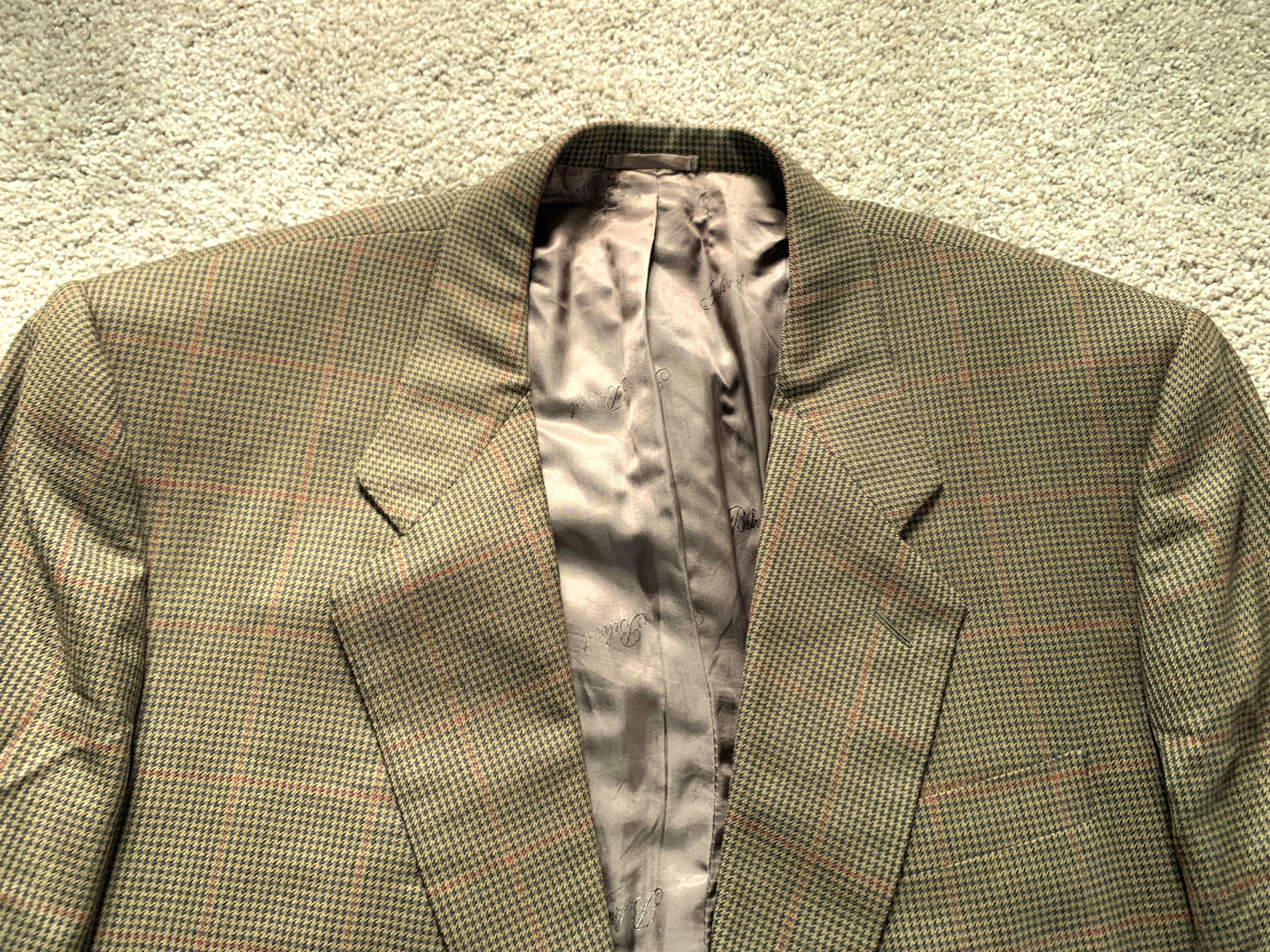 Vintage 90s Belvest Olive Red Black Plaid Sport Coat 44R - Etsy