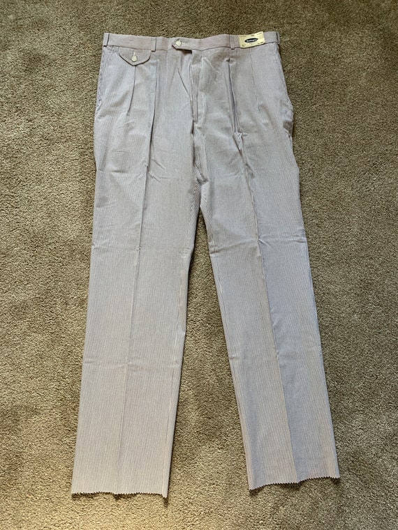Deadstock Vintage 80s Huntington Seersucker Pants 42 - Etsy