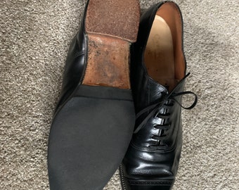 Vintage 40s Stetson Saratoga Black Cap Toe Shoes 12.5B - Etsy