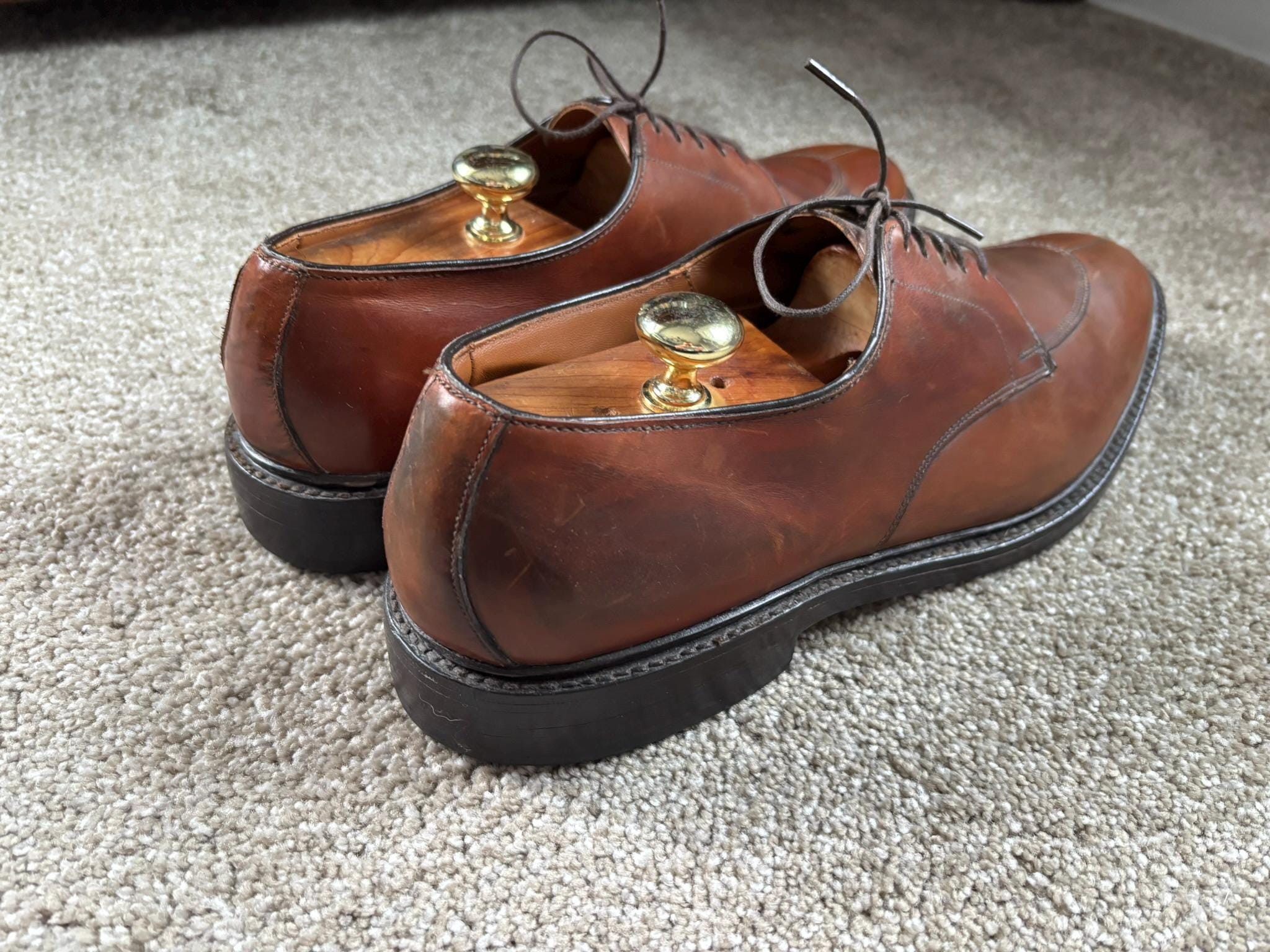 Vintage Allen Edmonds Walton Brown Split Toe Shoes 13B - Etsy