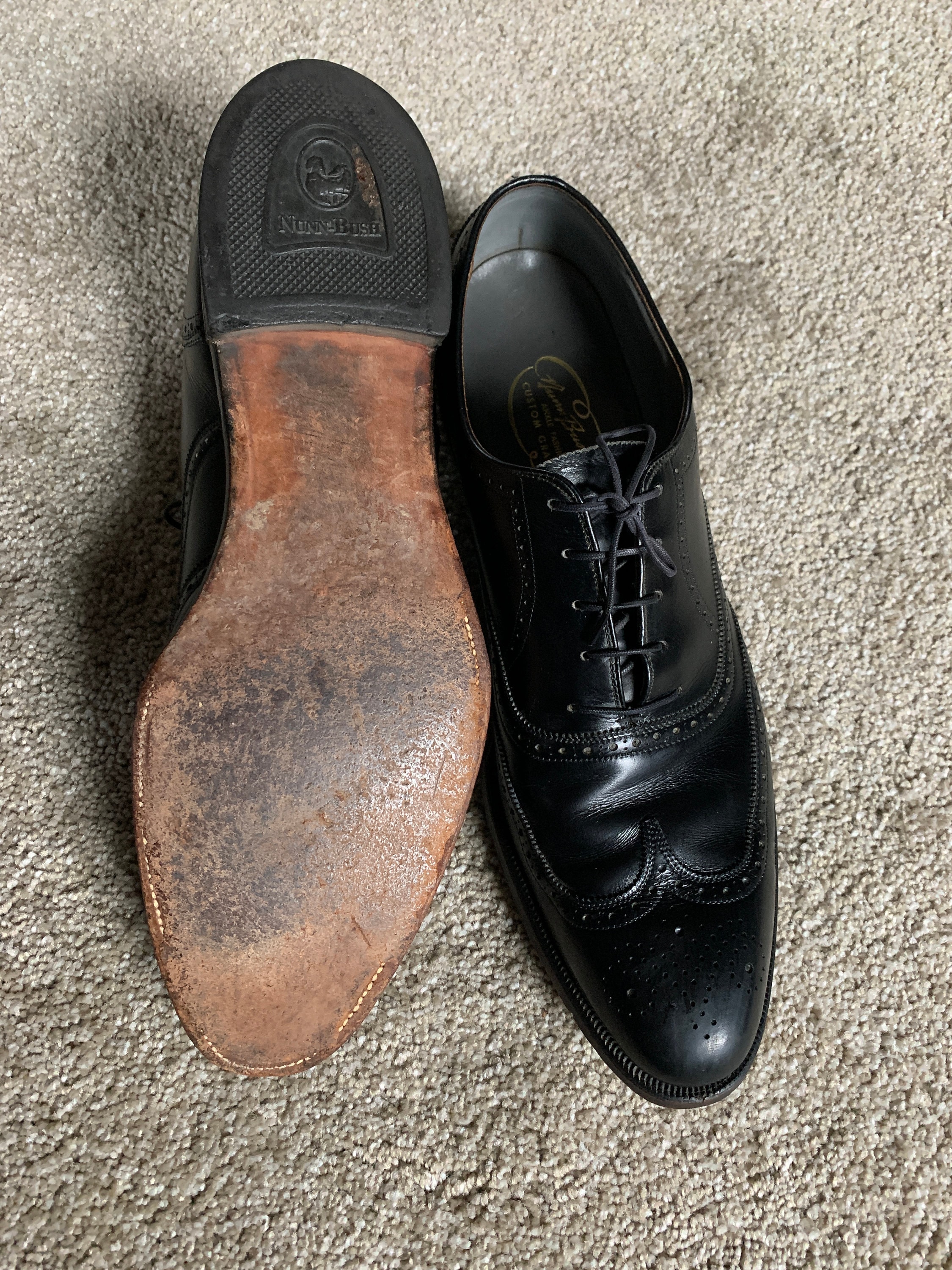 Nunn Bush 9.5 Black Classic Borgue Wingtips dress shoes Nunn Bush® Westfield Men main image 2