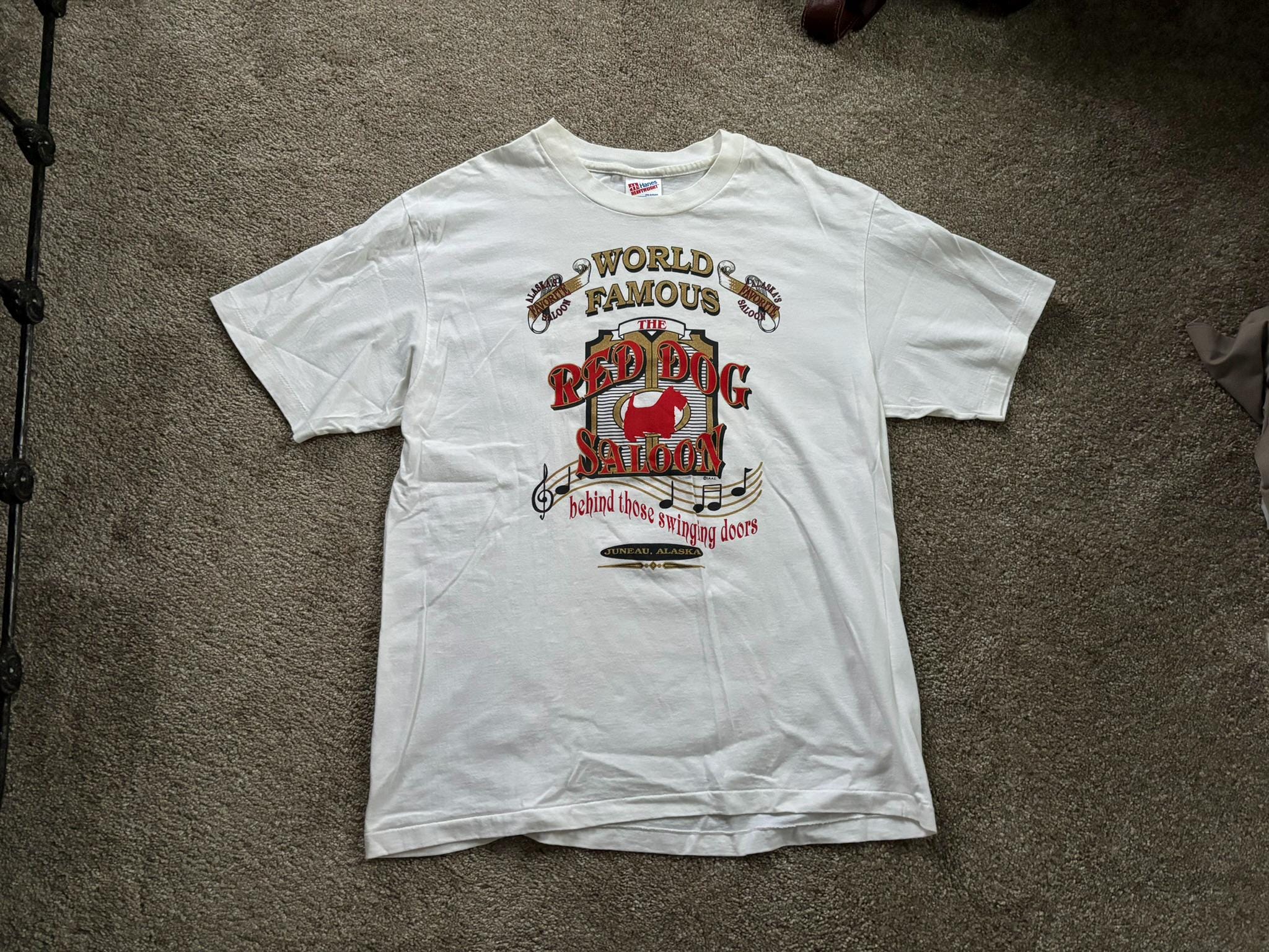 Vintage 90s Hanes Stars Red Dog Saloon Bar T Shirt Large - Etsy
