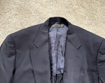 Vintage 90s Ermenegildo Zegna Soft Gray Plaid Silk Wool Blend