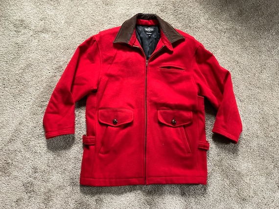 その他ブランド / BRAETAN/ブルゾン/S/ウール/RED Vintage 80s Braetan Red Flannel Coat Medium - Etsy