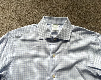 Vintage Brooks Brothers USA Made White Oxford Cloth Shirt OCBD 15