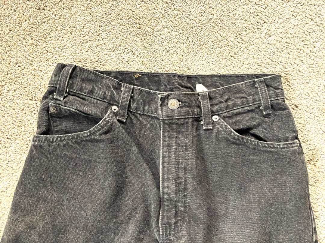 Vintage 80s Levis 550 Black Jeans 32x32 Orange Tab - Etsy