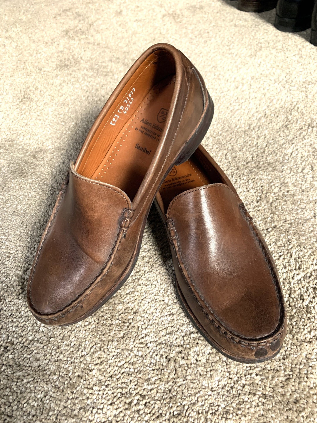 Vintage Allen Edmonds Sanibel Moc Toe Loafers 9D - Etsy