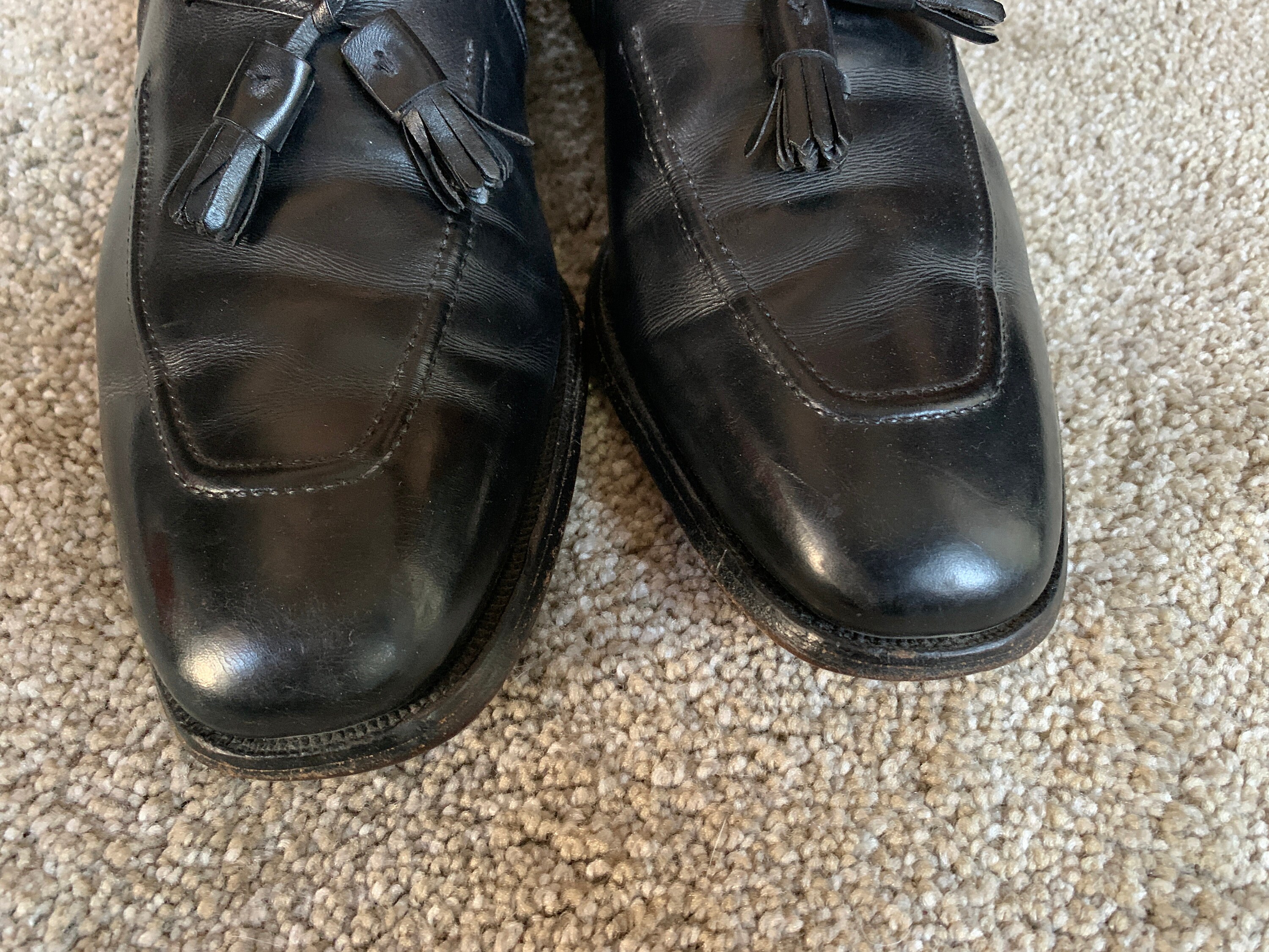 Vintage 70s Johnston & Murphy Aristocraft Black Tassel