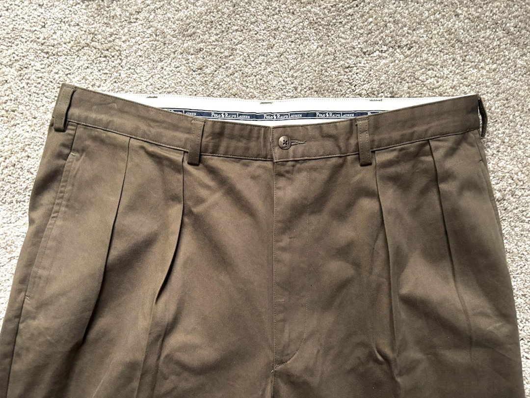 Vintage Polo Ralph Lauren Olive Chino Pants 38x30 - Etsy