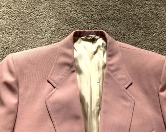 Vintage 80s Pastel Pink Sport Coat 44-46