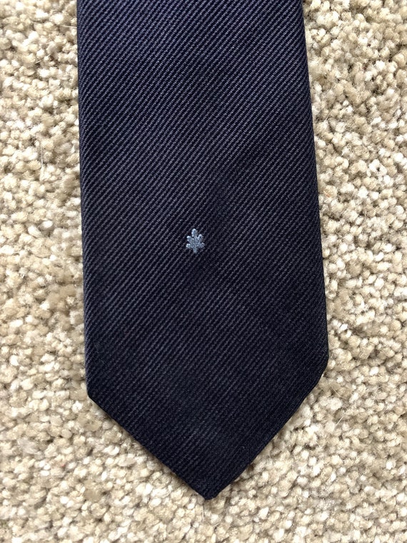 Vintage 60s Arrow Dark Blue Embroidered Skinny Tie