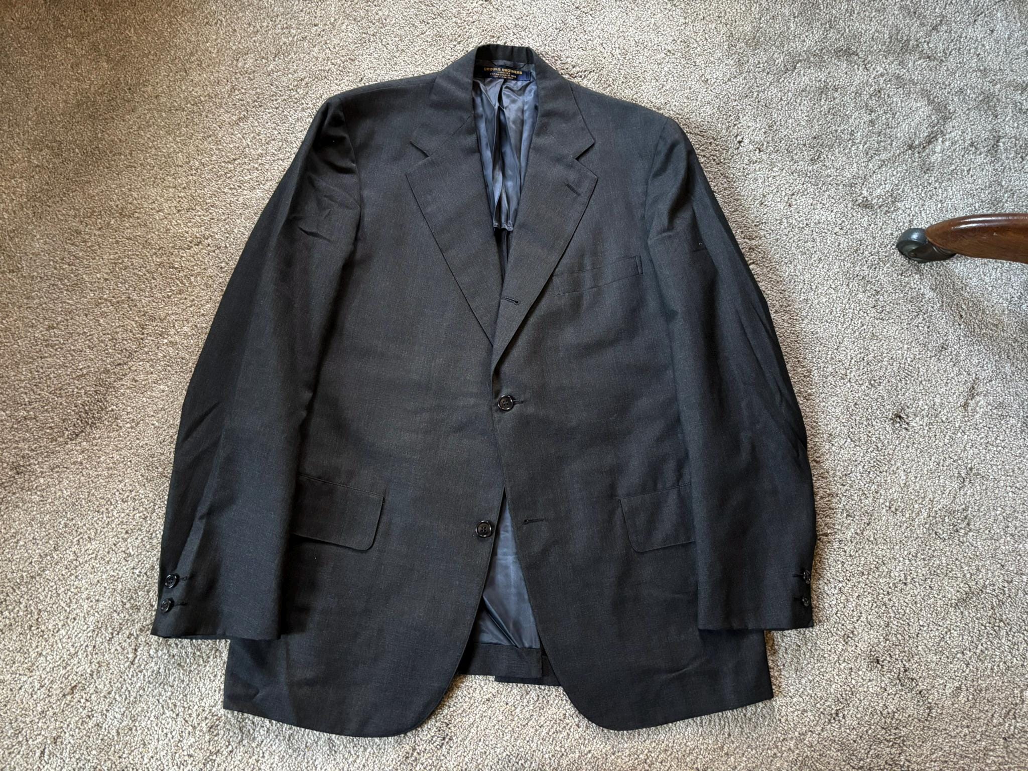 その他 [the vintage] Brooks Brothers SS 1970 Vintage 70s Brooks Brothers Gray Worsted 3 Roll 2 Sack Suit 41 ML