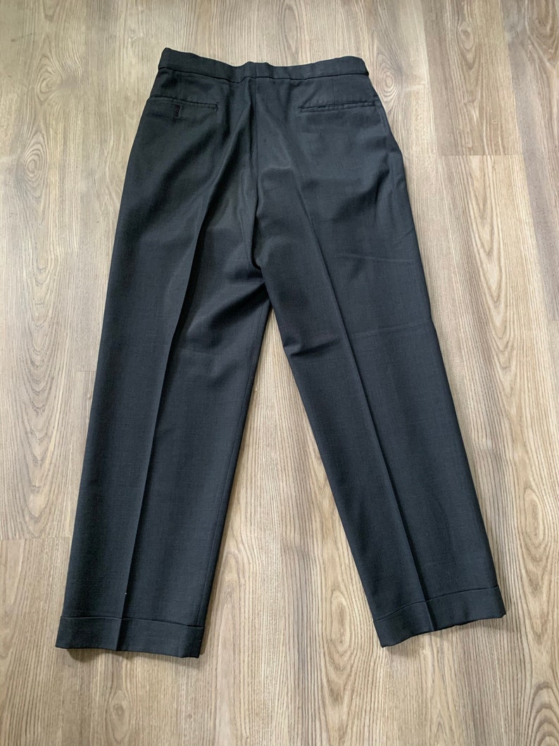 Vintage 50s DAKS Dark Blue Suit 39L 35x30