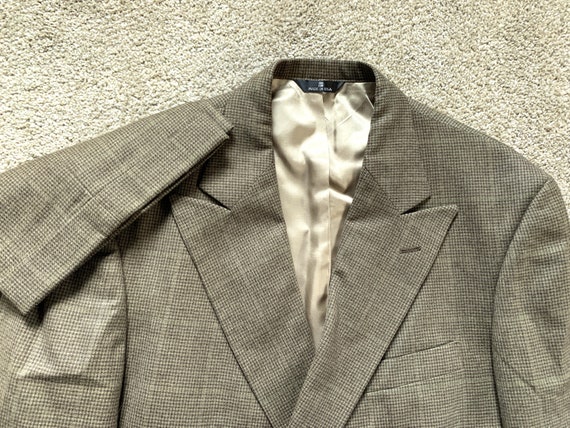 Vintage 90s Ralph Lauren Polo University Club Olive Brown Plaid