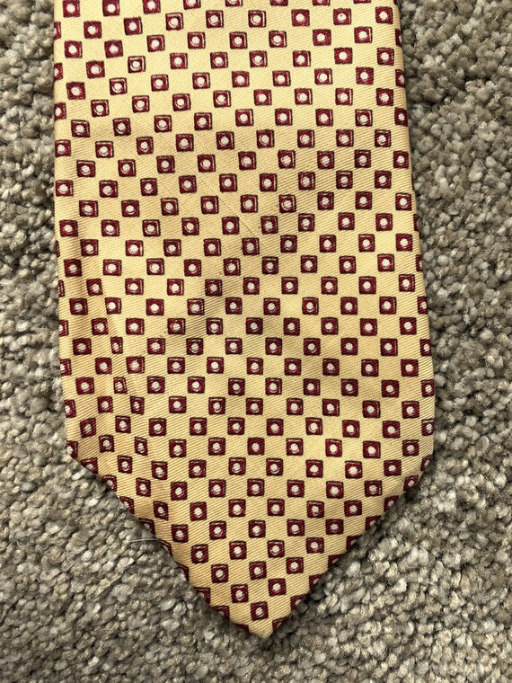 Vintage 80s Brooks Brothers Yellow Red Geometric P