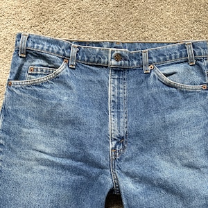 Vintage 80s Levis 505 Orange Tab Jeans 36x30