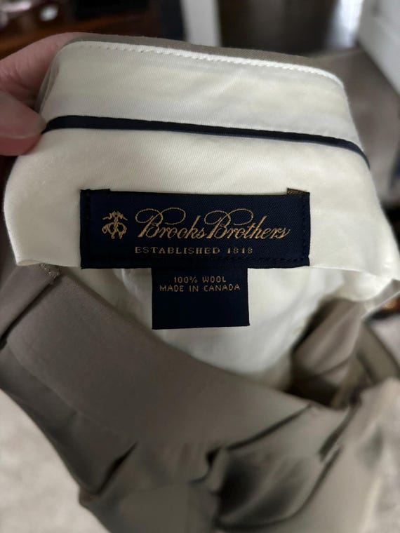 Pantalon Vintage Brooks Brothers Homme - Taille 36 Marron - Laine Plissée à Poignets
