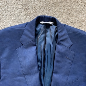 Newer Vintage Sameulsohn Blue Plaid Sport Coat 42R